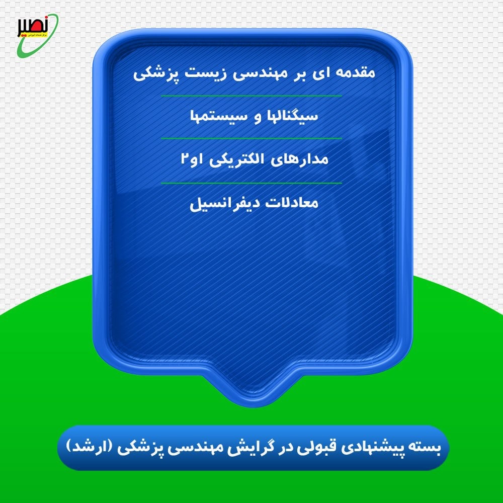 بسته پیشنهادی قبولی در ارشد برق گرایش مهندسی پزشکی کنکور 1406
