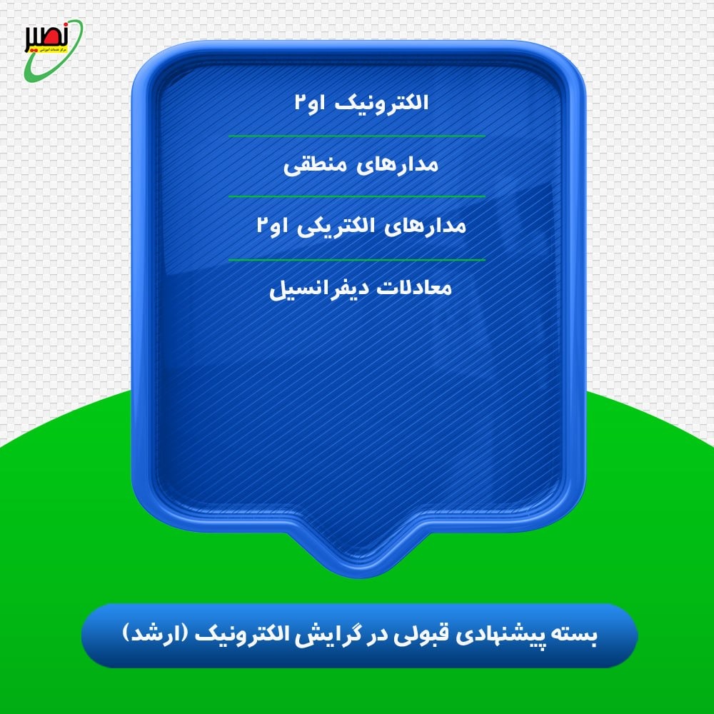 بسته پیشنهادی قبولی در ارشد برق گرایش الکترونیک کنکور 1406